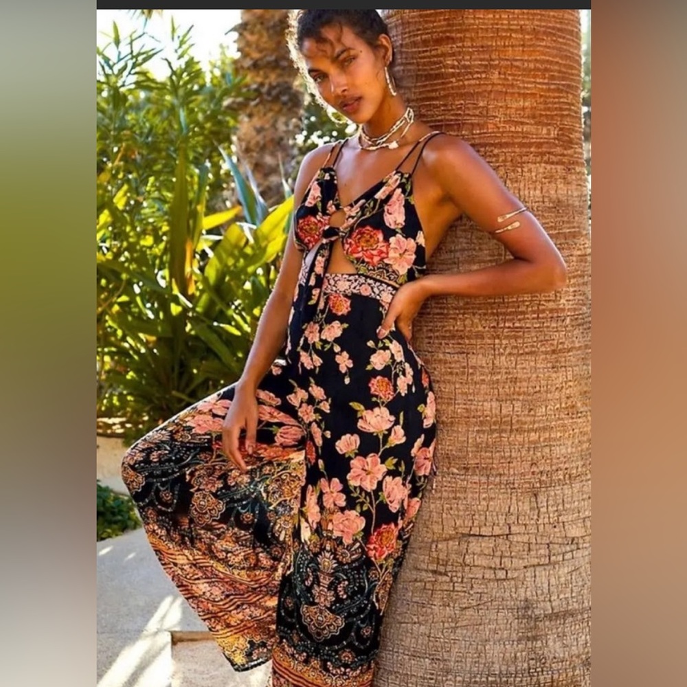 NWT free people sundown jumpsuit floral size 4